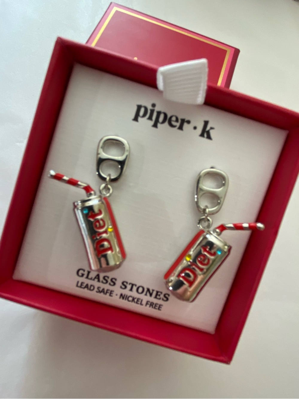 piper k Diet Soda Can Dangle Earrings - Nickel Free